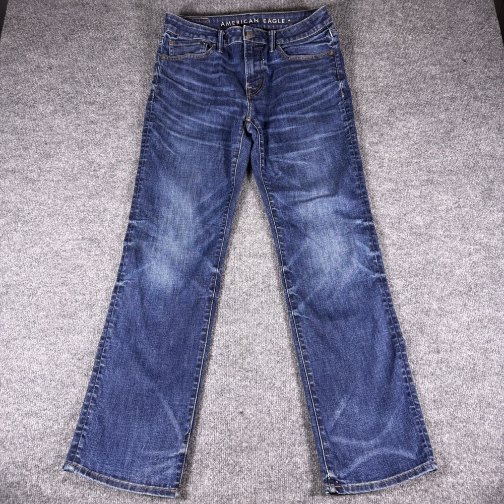 American Eagle Next Level Airflex Jeans Mens 31x32 Dark Wash Straight Blue Denim